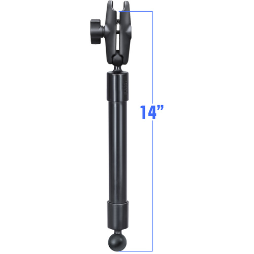 RAP-BB-230-14-201U - RAM® 14" PVC Pipe Extension with Ball Ends & Double Socket Arm