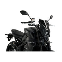 Puig Windshield New Generation Sport Screen Compatible With Yamaha MT-09/SP 2021 - Onwards (Black)