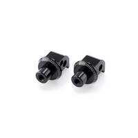 Puig Adjustable Footpeg Adaptor Kit Compatible with Yamaha MT-09/SP/Tracer/GT 2021 - Onwards (Black)