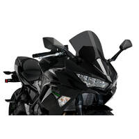 Puig R-Racing Screen Compatible With Kawasaki Ninja 650 2020 - Onwards (Dark Smoke)