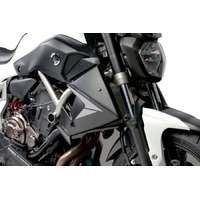 Puig Radiator Caps Compatible With Yamaha MT-07/FZ-07 2014 - 2017 (Matt Black)
