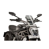 Puig New Generation Adjustable Screen Compatible With Ducati X DIAVEL 2016 - 2018 (Light Smoke)