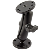 RAM-B-101U - RAM 1" Ball Mount With 2 x 2.5" Round Bases With AMPs Hole Pattern