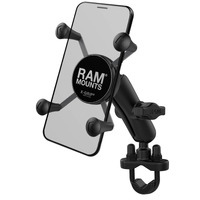 RAM-B-149Z-UN7U - RAM Handlebar Rail Mount with Zinc Coated U-Bolt Base and Universal X-Grip® Cell/iPhone Cradle