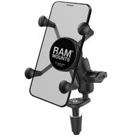 RAM-B-176-A-UN7U - RAM Fork Stem Mount with Short Double Socket Arm & Universal X-Grip® Cell/iPhone Cradle