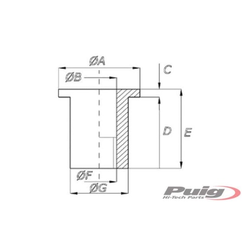 Puig Universal Wellnuts M5 (Black) - Individual Wellnut