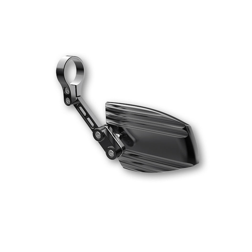 HIGHSIDER WAVE HANDLEBAR END MIRROR, SIL
