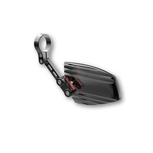 HIGHSIDER WAVE HANDLEBAR END MIRROR, RED