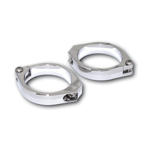 HIGHSIDER FORK PIPE CLAMPS, CHR, 47-54MM