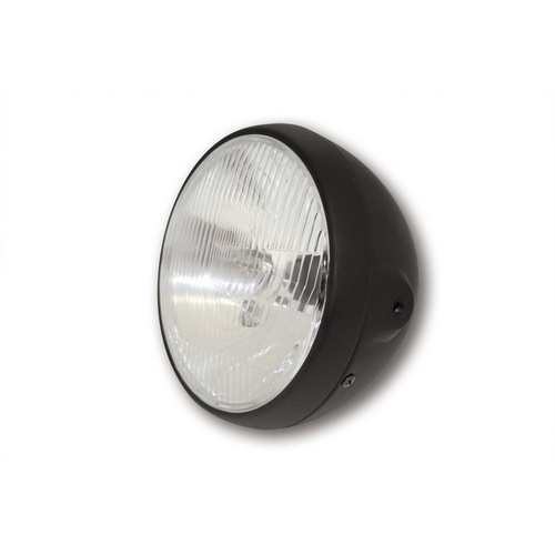 HIGHSIDER BRITISH-STYLE HEADLIGHT 7INCH, BLK