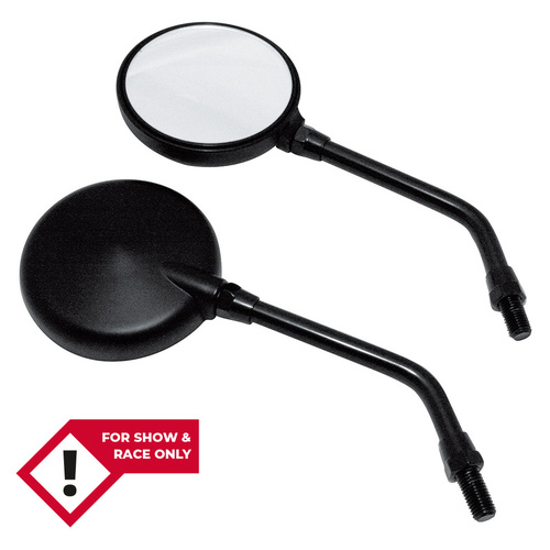 HIGHSIDER MINI BAR MIR ROUND ADJ BLK NO ECE