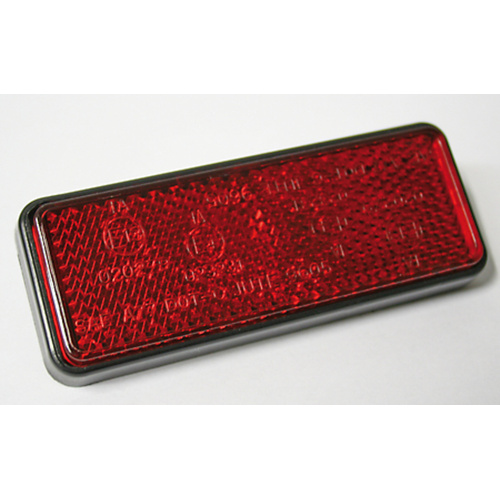 HIGHSIDER REFLECTOR RED RECT M5 BOLT 91.5X36