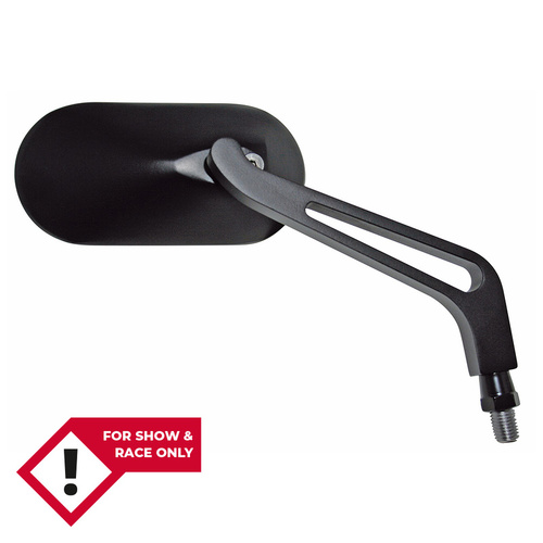 HIGHSIDER MIRROR ALU, OVAL, PAIR, BLK