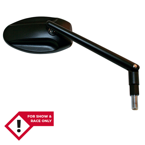 HIGHSIDER MIRROR FERRARA, ADJ.STEM, BLK