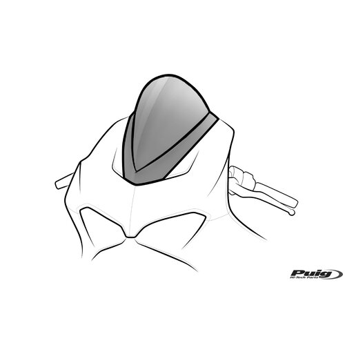 Puig Racing Screen To Suit Derbi GPR50 (2002-2003) - Dark Smoke