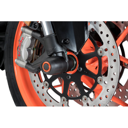 Puig Orange Aluminium Rings For Front Fork Protectors
