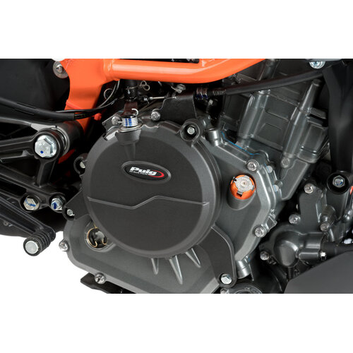 Puig Engine Protective Cover Compatible with KTM 390 Duke/RC (Black)