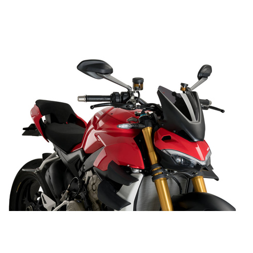 Puig New Generation Sport Screen For Ducati Streetfighter V4/S 2020 - Onwards  (Dark Smoke)