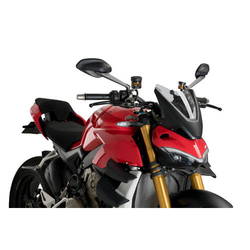Puig New Generation Sport Screen For Ducati Streetfighter V4/S 2020 - Onwards (Light Smoke)