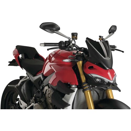 Puig New Generation Sport Screen For Ducati Streetfighter V2, V4/S 2020 - Onwards  (Black)