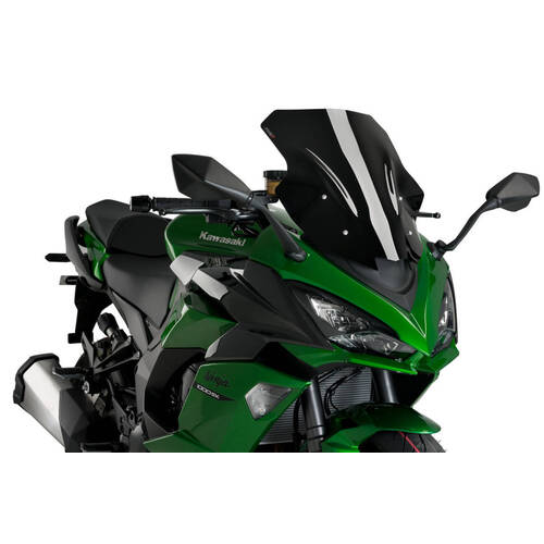 Puig Racing Screen To Suit Kawasaki Z1000 SX (2020 - Onwards) - Black