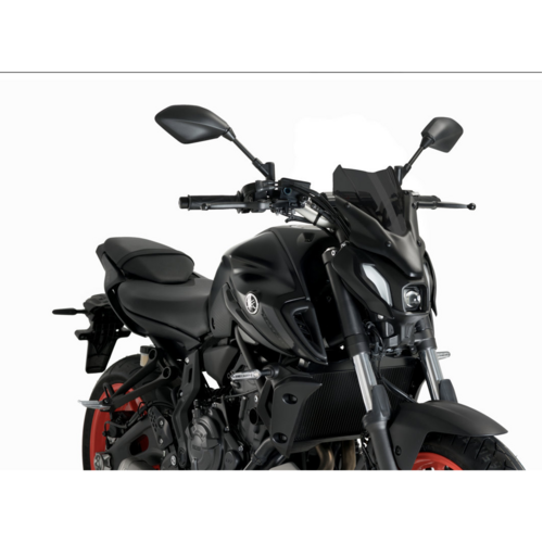 Puig Windshield New Generation Sport Screen Compatible With Yamaha MT-07 2021-Onwards (Dark Smoke)