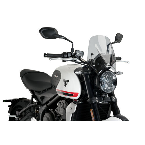Puig New Generation Sport Screen Compatible with Triumph Trident 660 2021 - Onwards (Light Smoke)