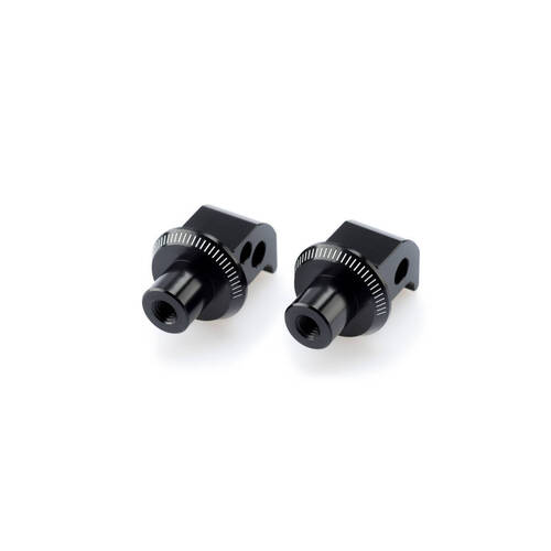 Puig Adjustable Footpeg Adaptor Kit Compatible with Yamaha MT-09/SP/Tracer/GT 2021 - Onwards (Black)