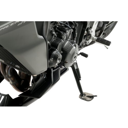 Puig Kickstand Extension With Standard Suspension Compatible with Yamaha MT-09/SP/Tracer/GT 2021 - Onwards (Black)