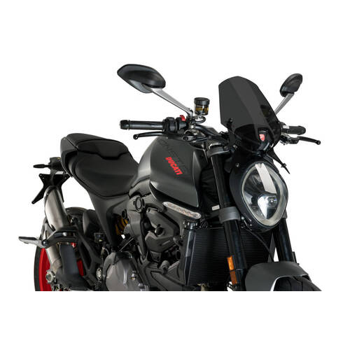 Puig New Generation Sport Screen For Ducati Monster 937 (2021 - Onwards) - Dark Smoke