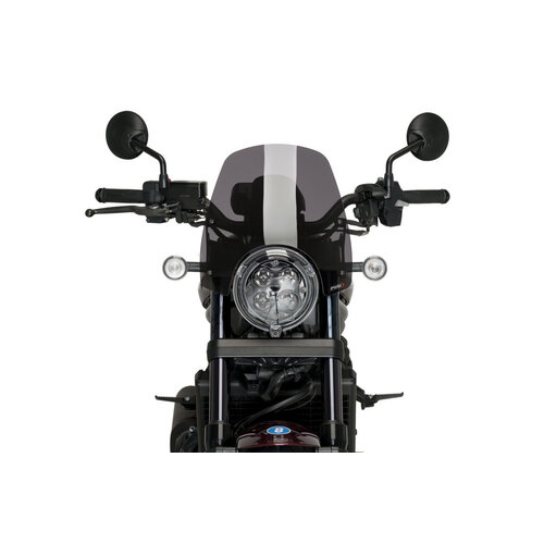 Puig New Generation Sport Screen For Honda CMX1100 Rebel (2021 - Onwards) - Dark Smoke