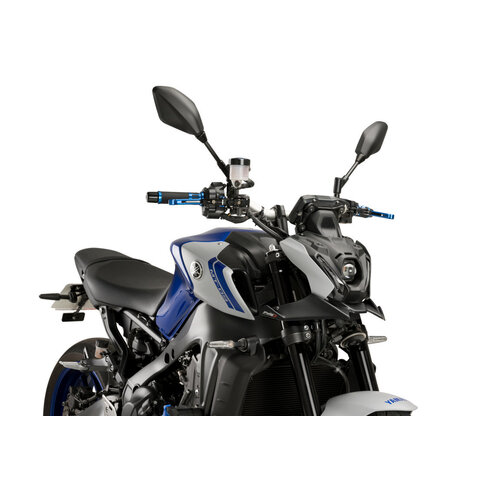 Puig Downforce Naked Front Spoilers For Yamaha MT-09/SP (2021 - Onwards) - Matt Black