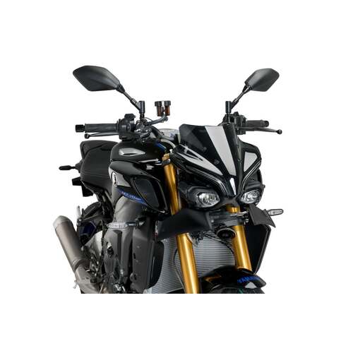 Puig Downforce Naked Frontal Spoilers For Yamaha MT-10 (2022 - Onwards) - Matt Black