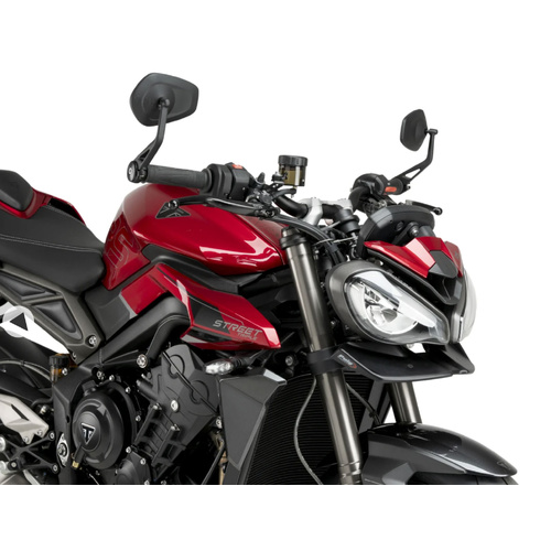 Puig Naked Downforce Front Spoilers For Triumph Street Triple 765 And Speed Triple 1200 RS (Matt Black)
