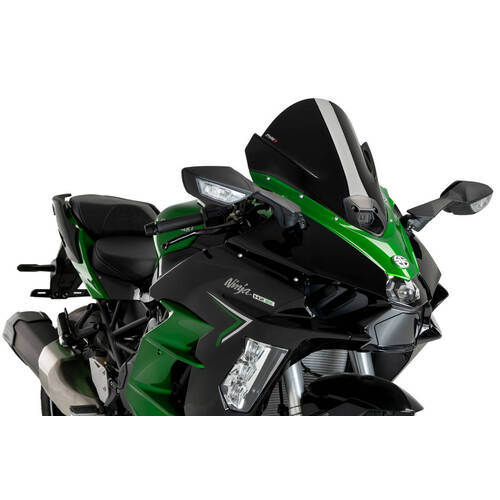 Puig Z-Racing Screen For Kawasaki Ninja H2 SX (2022 - Onwards) - Black