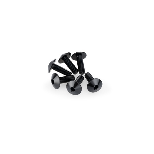 Puig KIT 6 SCREWS M5X15 DIAM. HEAD 11,8MM C/BLACK