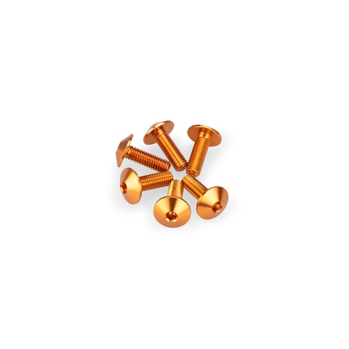 Puig KIT 6 SCREWS M5X15 DIAM. HEAD 11,8MM C/ORANGE
