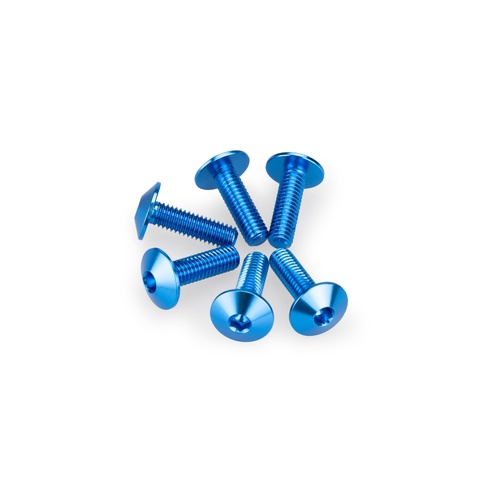 Puig KIT 6 SCREWS M6X20 DIAM. HEAD 13,9MM C/BLUE