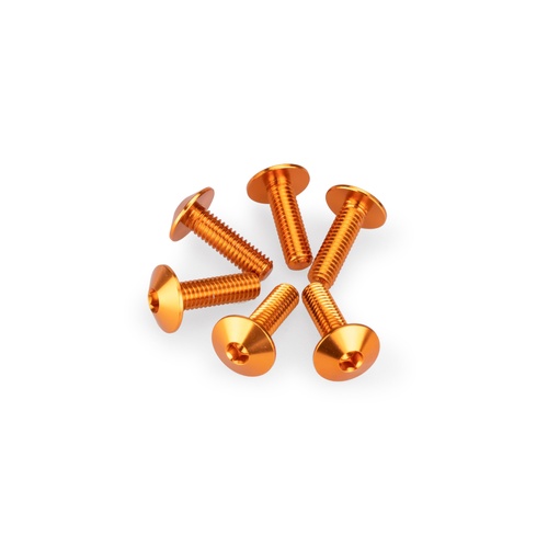 Puig KIT 6 SCREWS M6X20 DIAM. HEAD 13,9MM C/ORANGE