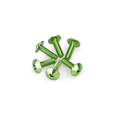 Puig KIT 6 SCREWS M6X20 DIAM. HEAD 13,9MM C/GREEN