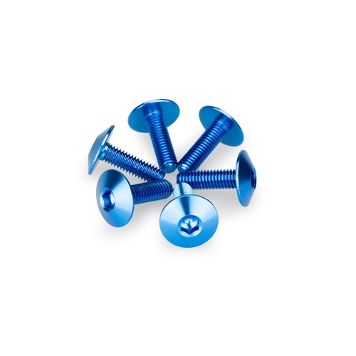 Puig KIT 6 SCREWS M6X20 DIAM. HEAD 16,8MM C/BLUE