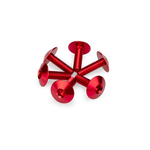 Puig KIT 6 SCREWS M6X20 DIAM. HEAD 16,8MM C/RED