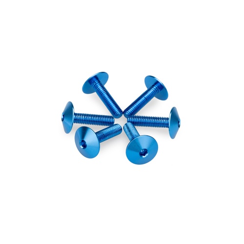 Puig KIT 6 SCREWS M5X20 DIAM. HEAD 13,9MM C/BLUE