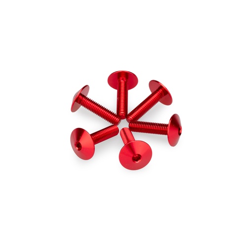 Puig KIT 6 SCREWS M5X20 DIAM. HEAD 13,9MM C/RED