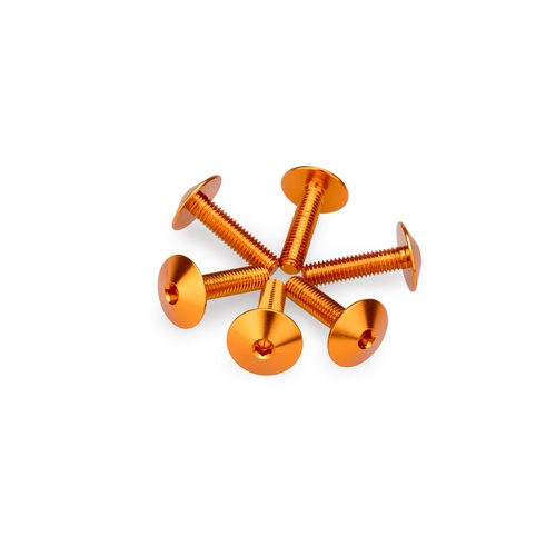Puig KIT 6 SCREWS M5X20 DIAM. HEAD 13,9MM C/ORANGE