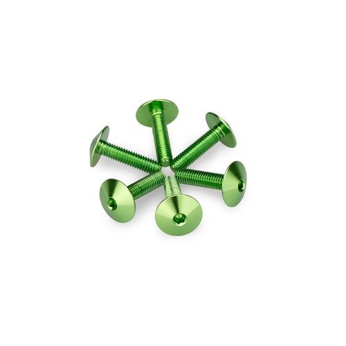 Puig KIT 6 SCREWS M5X20 DIAM. HEAD 13,9MM C/GREEN