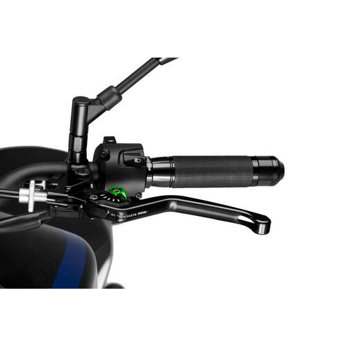 Puig 3.0 Unfoldable Clutch Lever, Black With Green Adjuster