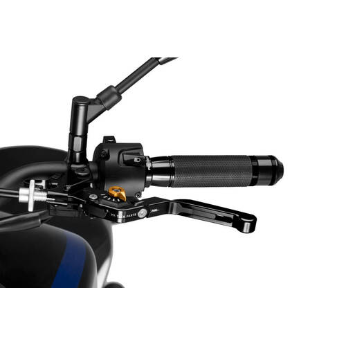 Puig 3.0 Extendable Folding Clutch Lever (Black With Gold Adjuster)