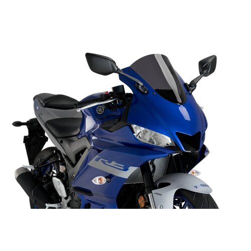 Puig R-Racer Screen For Yamaha YZF-R3 (2019 - Onwards) - Dark Smoke