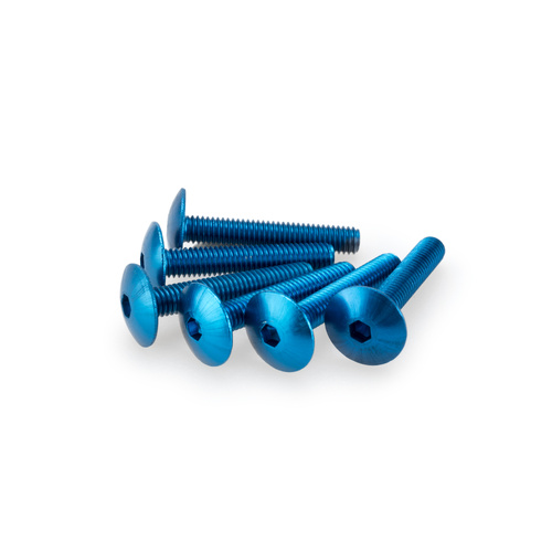 Puig KIT SCREWS DOMED M6X30MM. C/BLUE
